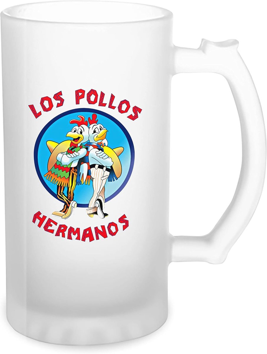 Transparante biermok stein 0,5 liter Los Pollos Hermanos