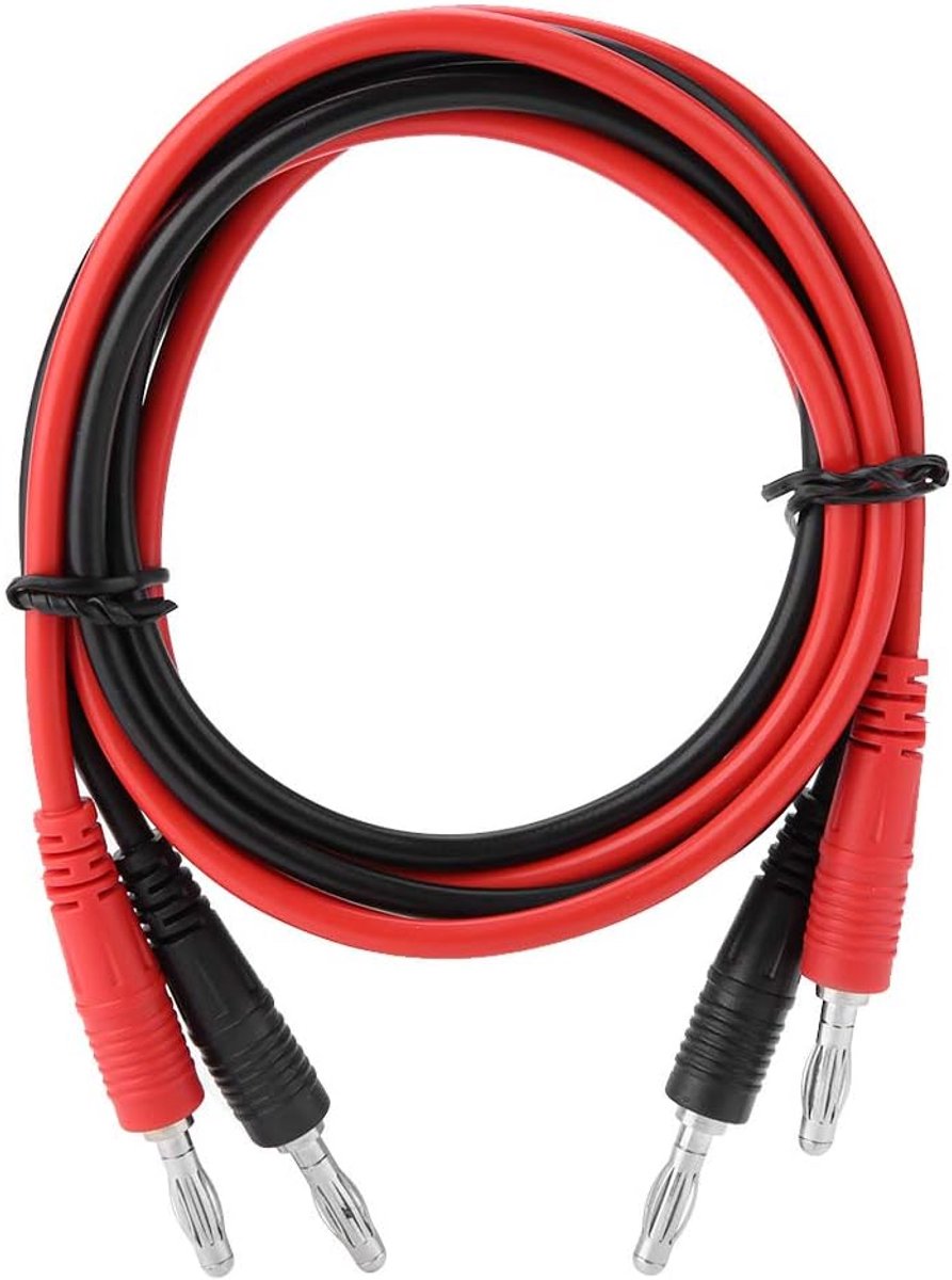 Set van 2 Multimeter Testkabels met 4mm Banaanstekkers