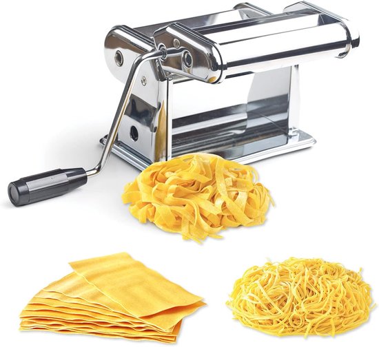 Handmatig Pastamachine van Staal voor Tagliatelle, Lasagne en Tagliolini - Inclusief 3 Matrijzen — afbeelding 5
