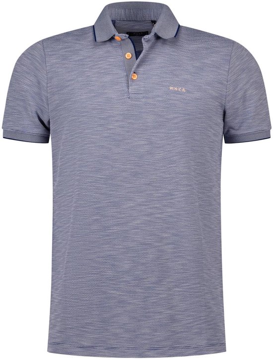 New Zealand Auckland Poloshirt Polo Korte Mouw 26cn151 2616 Navy Sky Mannen Maat - XL