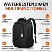 ZoeZo Laptop Rugzak 18 Inch - Laptoptas - Waterdichte Computertas 50L met USB Oplaadpunt - Rugtas voor Dames en Heren - Zwart