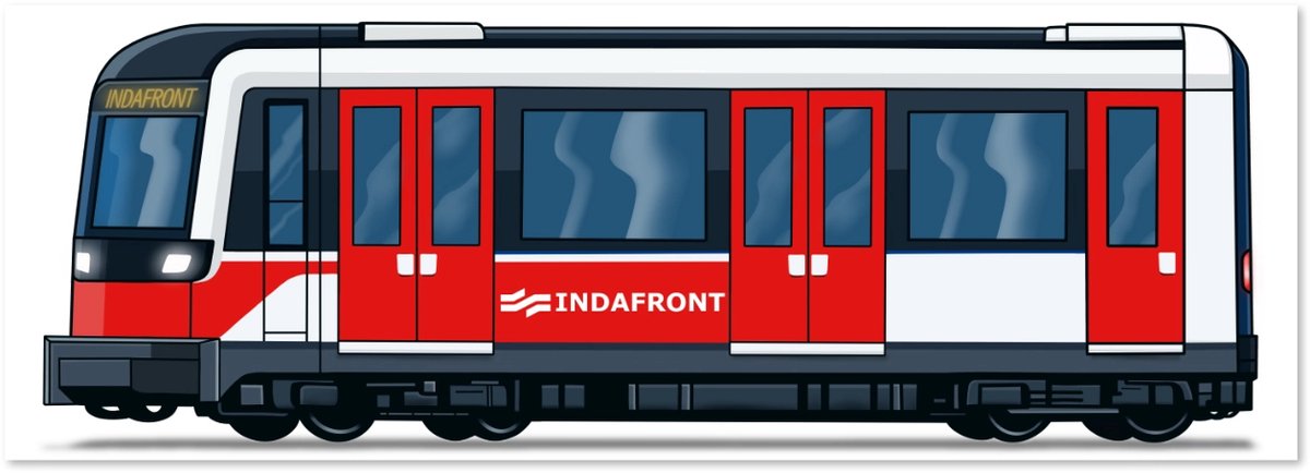 Indafront Amsterdam Metro Stickers - 25 stuks