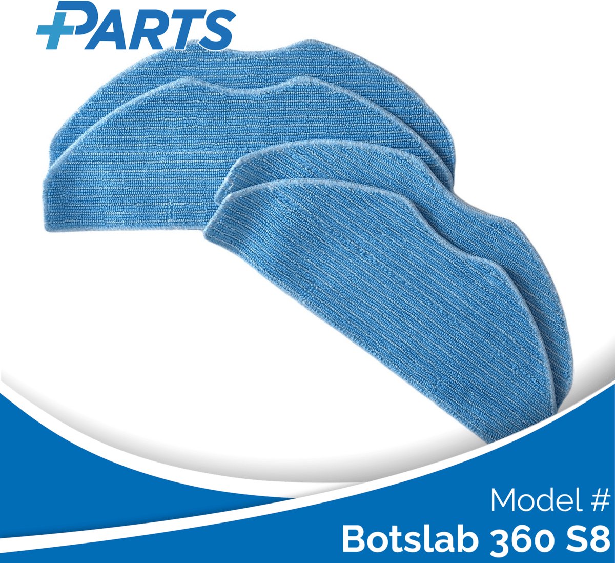 Botslab 360 S8 Dweilpads (4 Stuks, Plus.Parts® alternatief voor ZR185001)