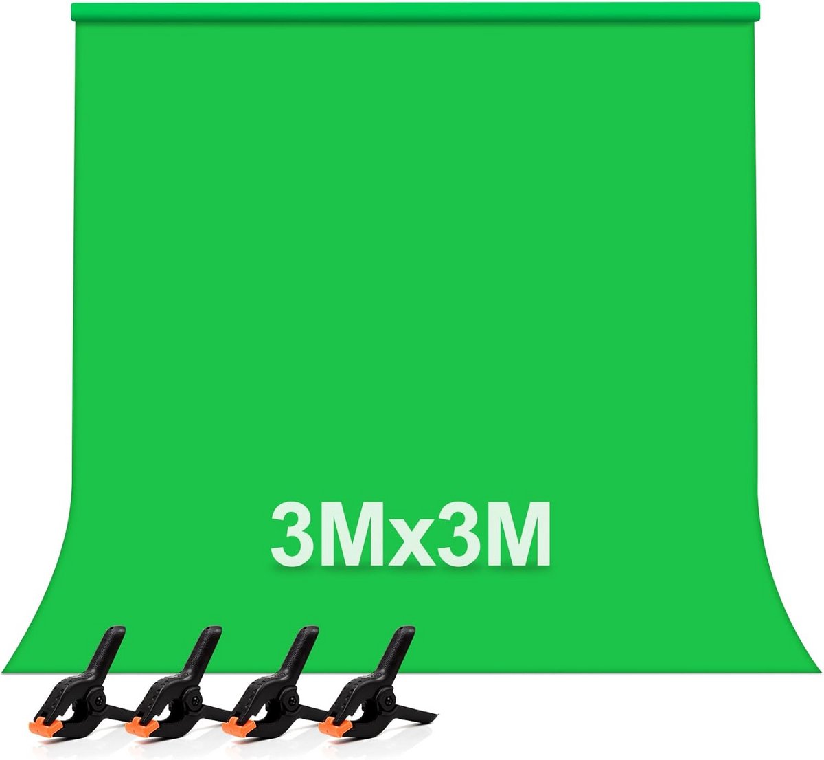 Fotografie Achtergrond Scherm 3x3M Groen voor Studio en Video