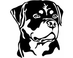Tekststicker voor hondenras Rottweiler van PVC voor auto en raam