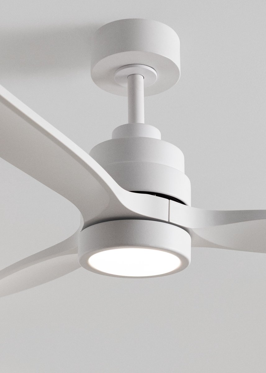CREATE - Stille plafondventilator van 40 W met technische ABS-bladen, verkrijgbaar in verschillende maten - S - Met licht - Controller voor wandmontage - WIND STYLANCE – foto 8