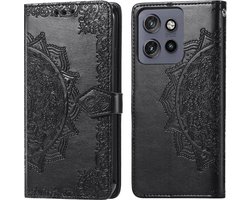 imoshion Hoesje - Geschikt voor Motorola Edge 60 Neo / Motorola ThinkPhone 25 / Motorola Edge 50 Neo - Mandala Bookcase - Zwart