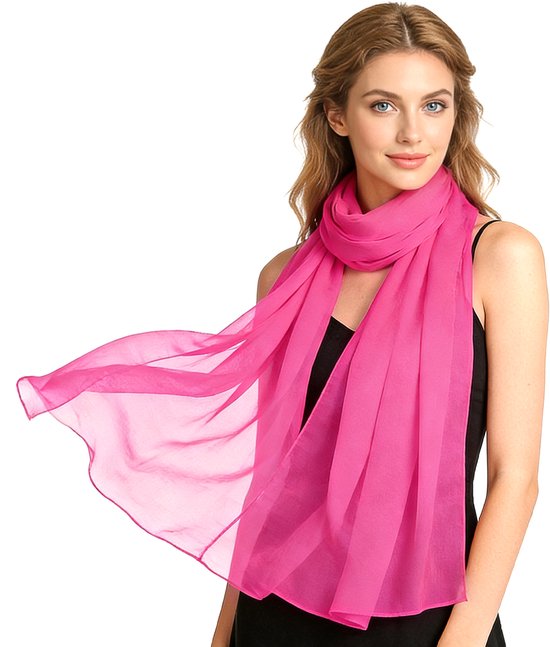 Lente- en herfstsjaal - 155*50cm - Nekwarmer met zonbescherming - Gaassjaal - Dunne sjaal - Shawl - Chiffon damessjaal - Lichtgewicht sjaal - Sjaal - Damessjaal - Strandhanddoek - Elegante sjaal - Stofwerende sjaal - Hoofdsjaal - Lente- en zomersjaal