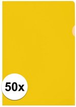 50x Insteekmap geel A4 formaat 21 x 30 cm - Kantoorartikelen