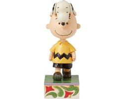 Jim Shore Peanuts Beeldje Snoopy op Hoofd van Charlie Brown