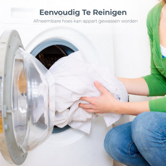 Osteomedix® XL Zwangerschapskussen - Extra Katoenen Hoes - 140 x 40 cm - Zijslaapkussen - Voedingskussen - Lichaamskussen - Body pillow van Merkloos — afbeelding 5