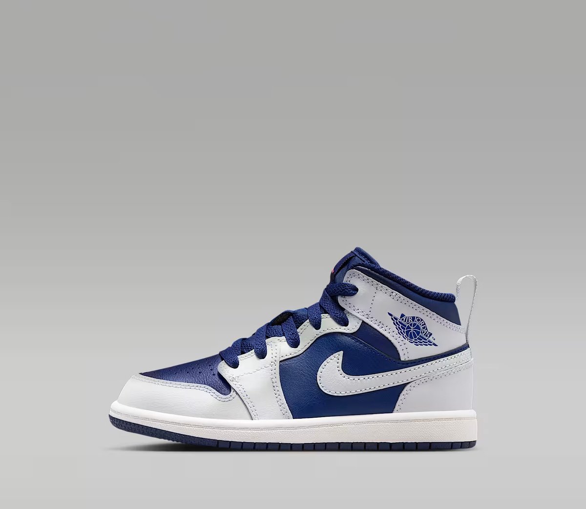 Nike Jordan 1 Mid – Kinder Sneakers Licht /Donker Leer Blauw