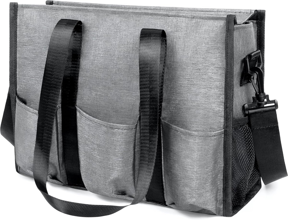 Grote Waterdichte Tote Bag voor Dames - Ruime Schoudertas met Meerdere Vakken voor Werk, School of Verpleegkundigen