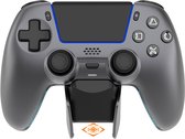 Deltaco Gaming Draadloze Pro Controller + Oplaadstation - Hall-Effect - Grijs/Staal - PS5/PC/Mobile
