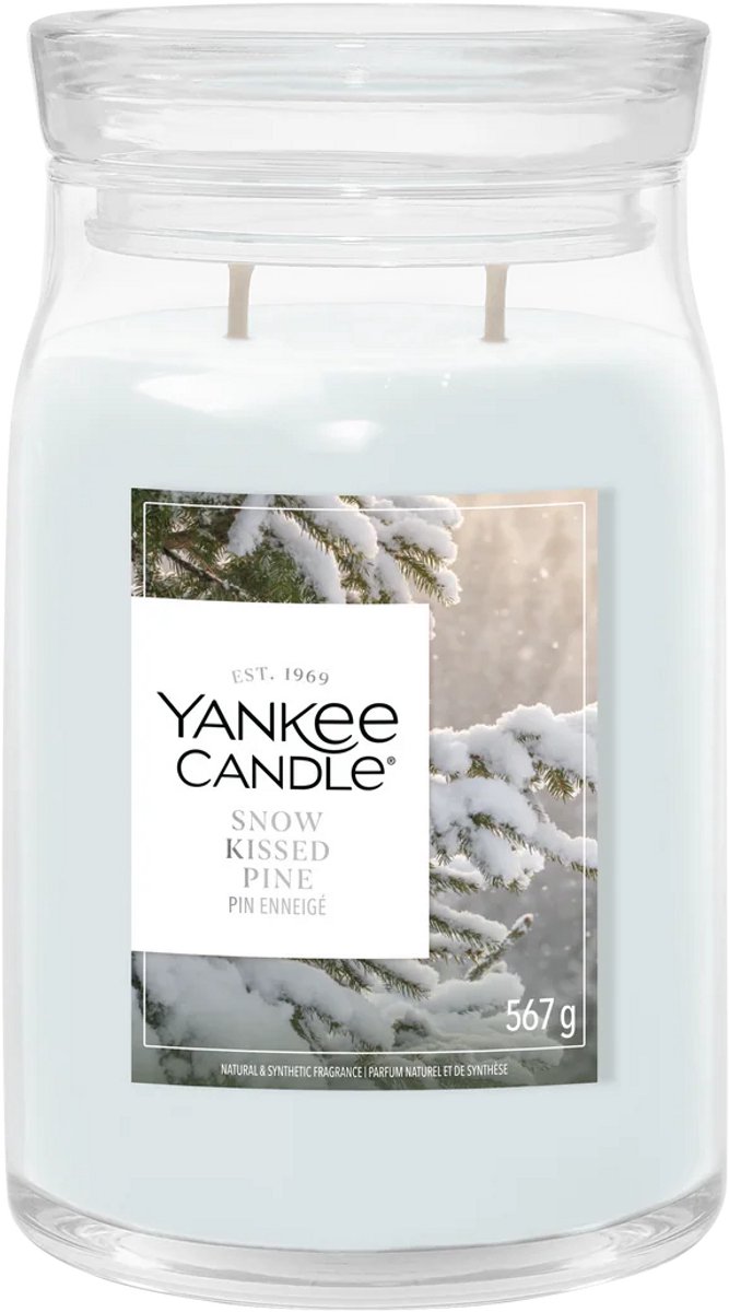 Yankee Candle - Snow Kissed Pine Large Jar - tot 80 branduren