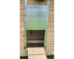 Aluminium luik 23 cm breed x 28 cm hoog voor kippenhok
