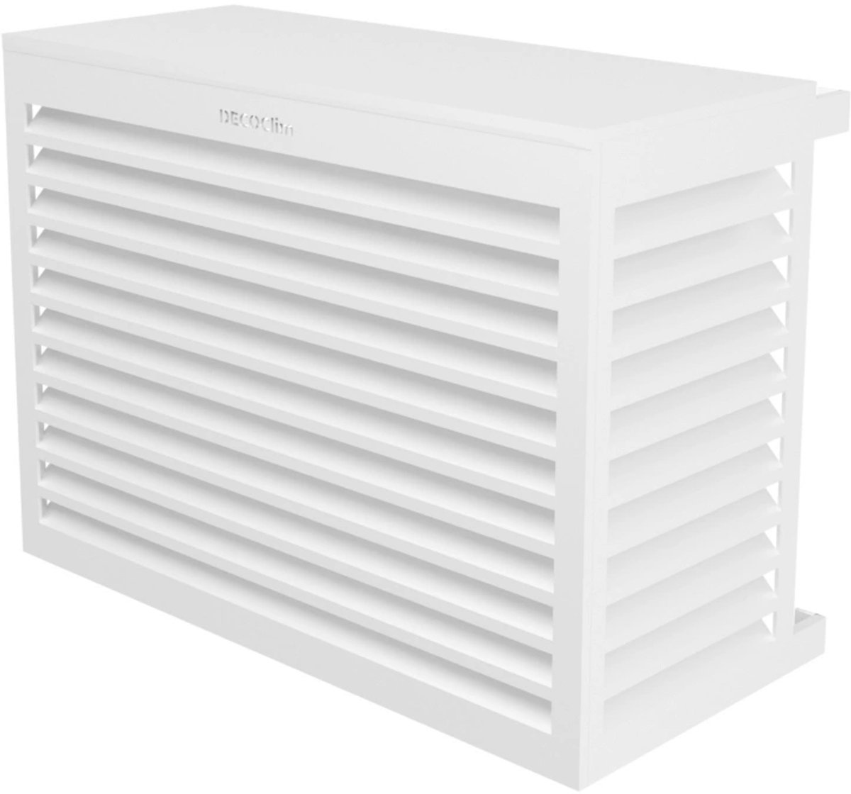 DECOCLIM - Airco omkasting cover buitenunit (H68 x W90 x D45-60) - ombouw - Aluminium - Wit (RAL9010) - Small