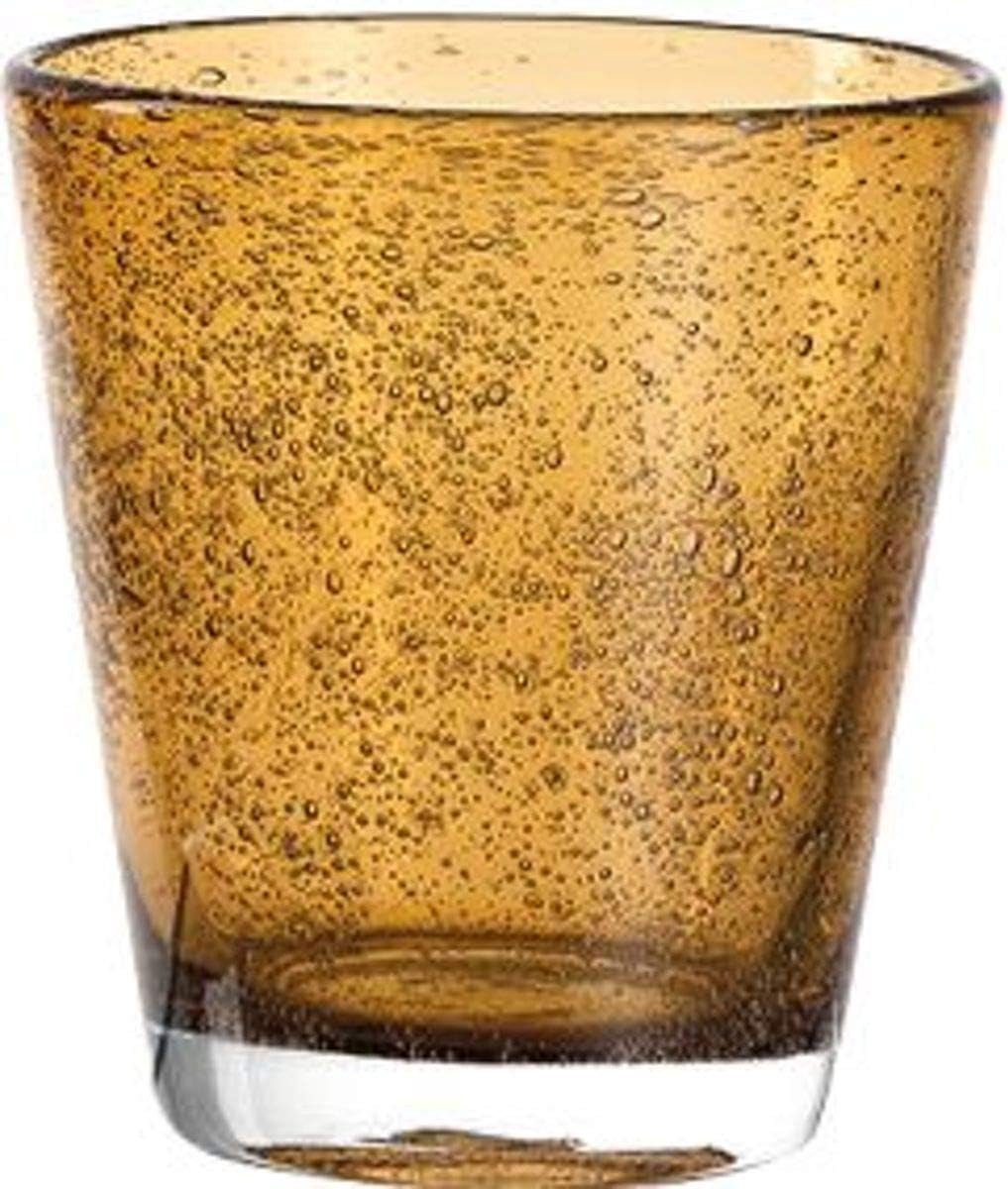 Leonardo Amberkleurige Glazen Mok - Handgemaakt - 230 ml - Vaatwasmachinebestendig