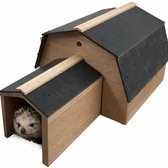 Egelhuis met weerbestendig dak - Nestkast voor egels in de tuin - Klein egelvoederhuis Egelhuis met weerbestendig dak - Nestkast voor egels in de tuin - Klein egelvoederhuis