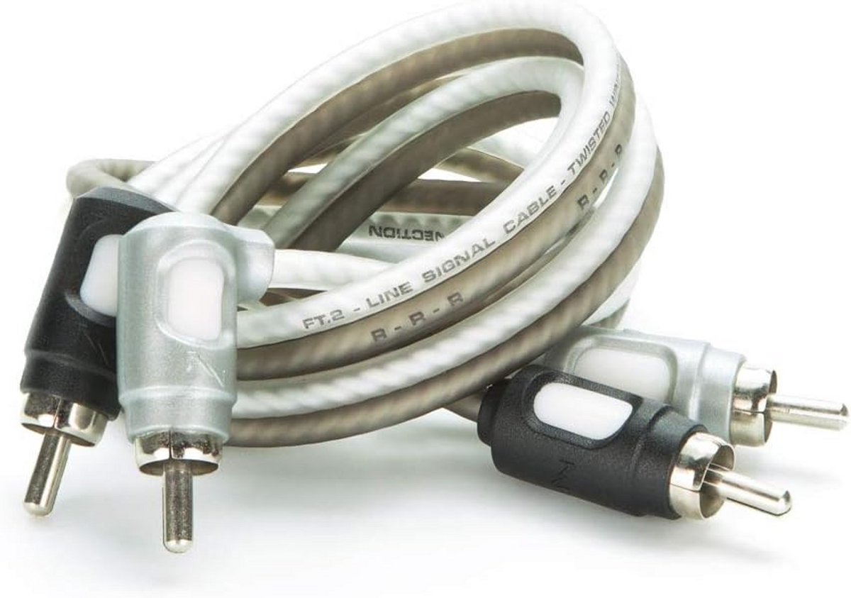 Stereo RCA Kabel - Audio Verbinding - Muziek Afspelen - Vergulde Stekkers - 25 Meter - Zwart