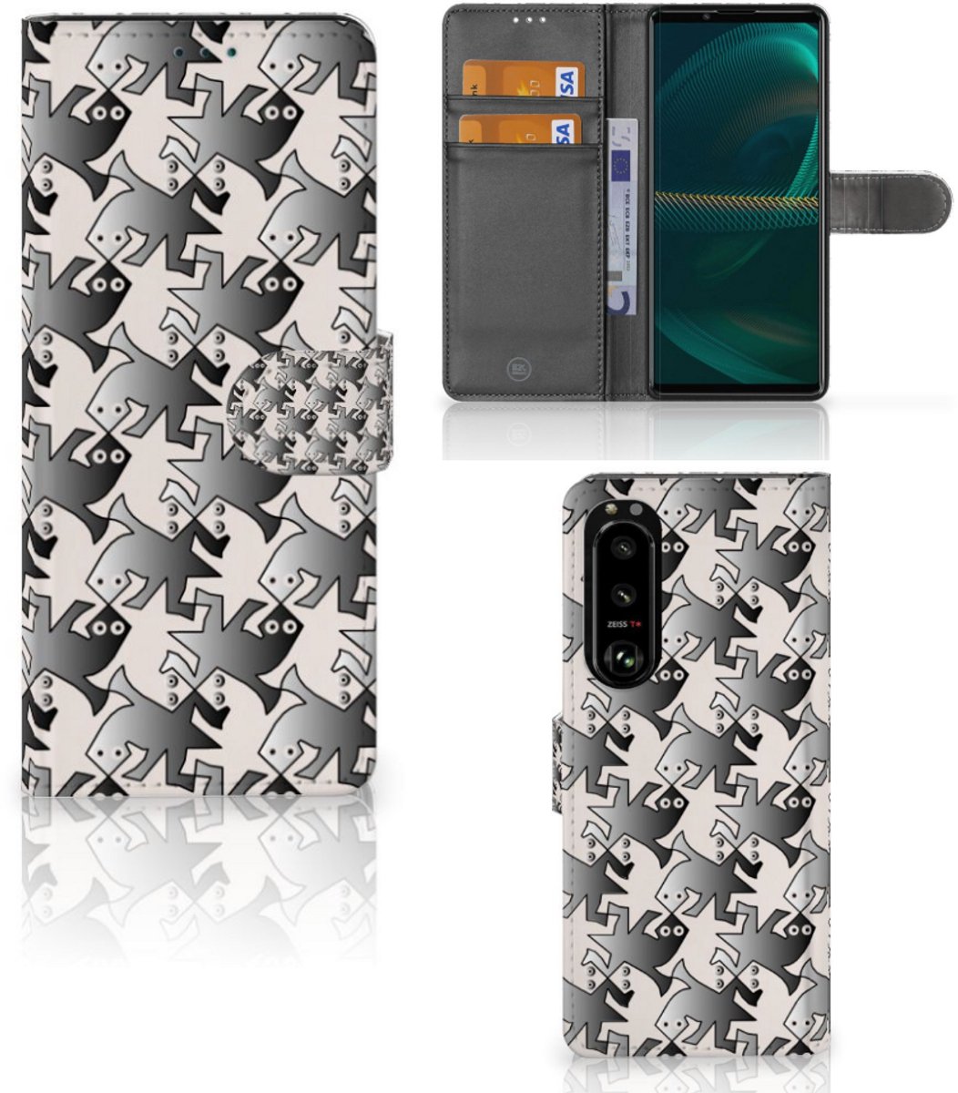 Sony Xperia 5III Telefoonhoesje met Pasjes Salamander Grey