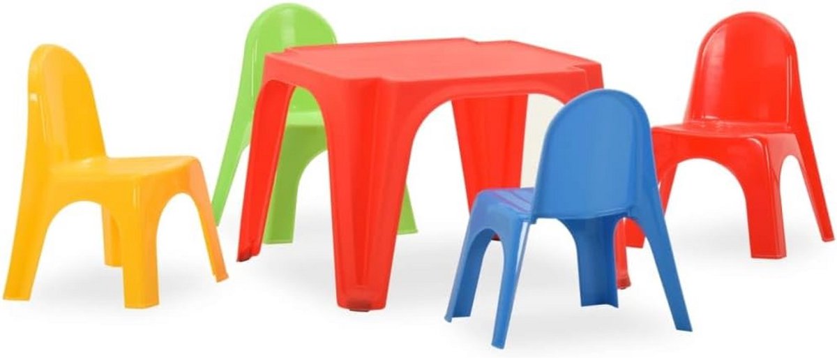 Kindertafel en stoelen set - Kleurrijk, veilig en comfortabel