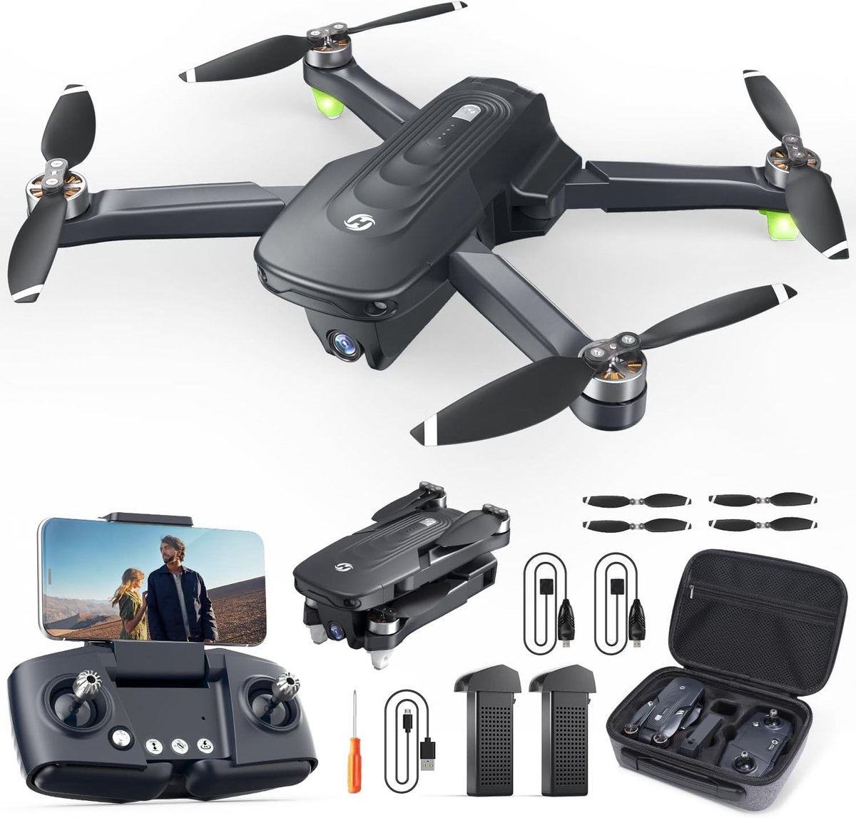 Opvouwbare Drone met 4K Camera, GPS en Lange Vluchttijd voor Volwassenen