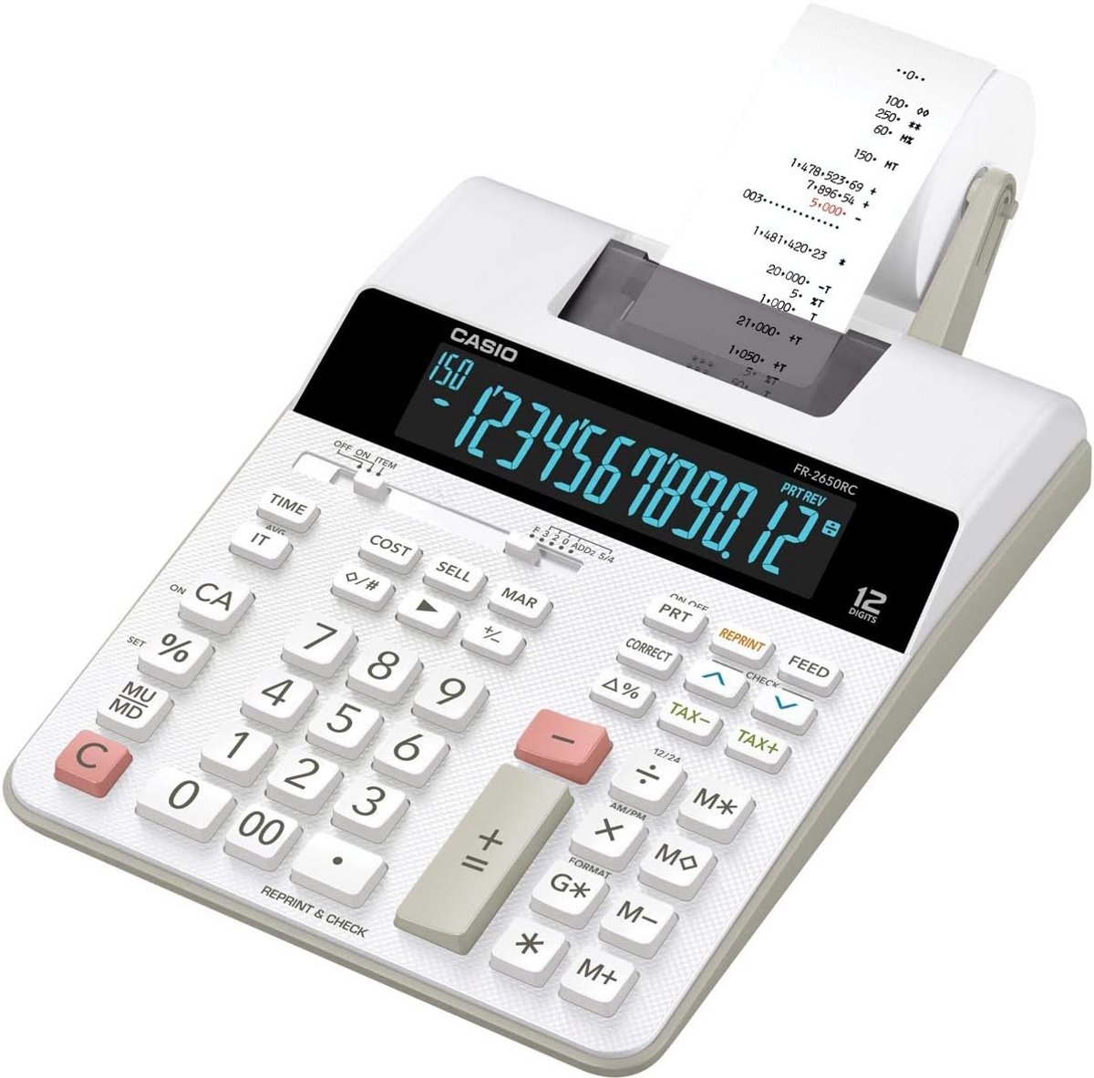 Printrekenmachine 12-cijferig met 2-kleurendruk voor loadberekening