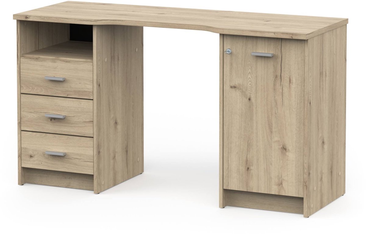 CBA Bureau Mao - 48,40x132,20x73,90 Cm - Bruin/Kronberg Eik - CBA - Bureau - Bruin - Hout