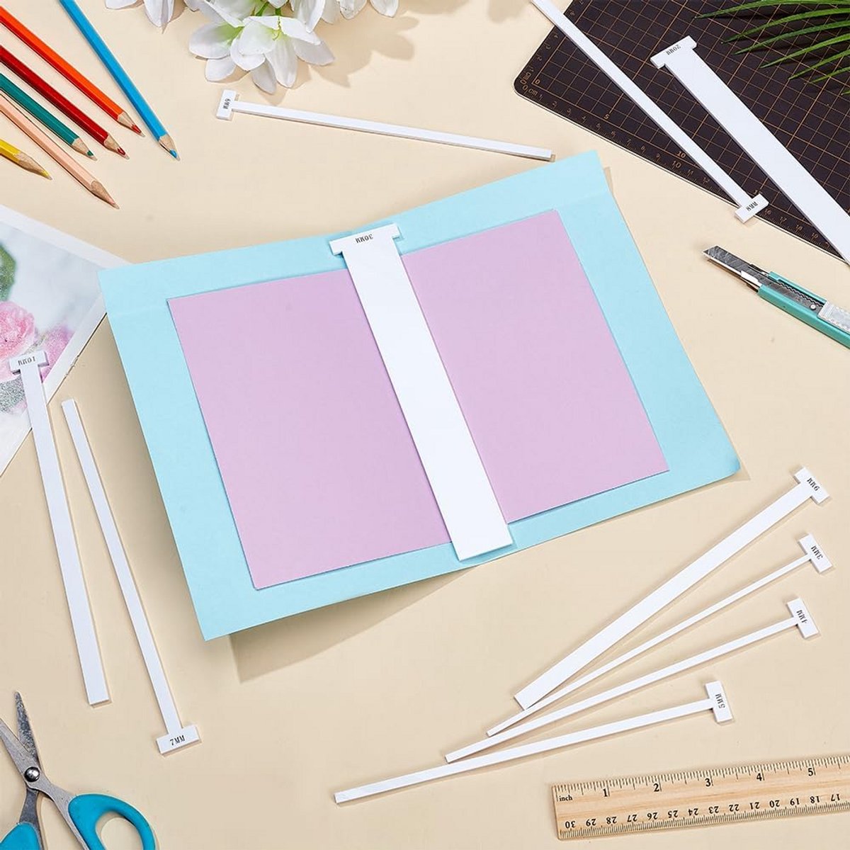Acryl Boekbinden Spacer Tool Set - 10 Stuks - Boekbinding Gereedschap met T Vorm voor Perfecte Randen thumbnail 4