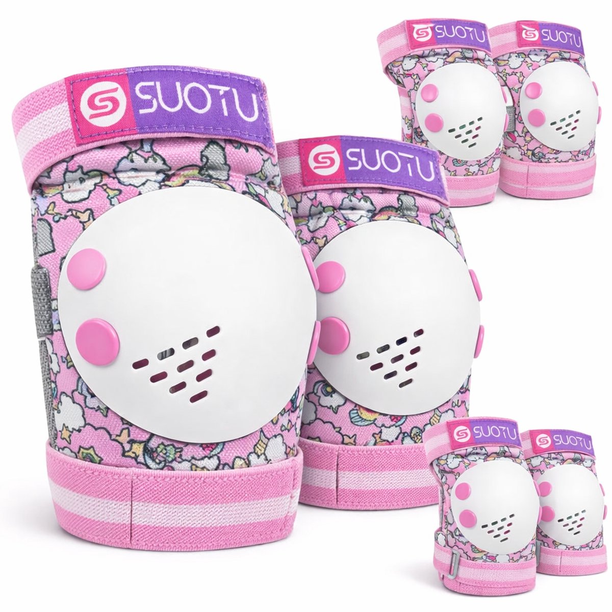 Suotu Skate Beschermset Kinderen Skate bescherming Skeeler Beschermset Eenhoorn Unicorn