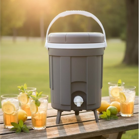 Eda Water-/sapcontainer - Jerrycan voor water - Met Kraan - Grijs - 8 Liter van EDA — afbeelding 2
