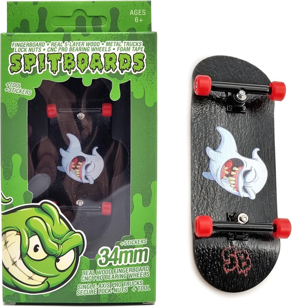 Professionele Vingerboard Setup - Compleet 34mm x 96mm Houten Deck Met Geavanceerde Trucks En Wielen