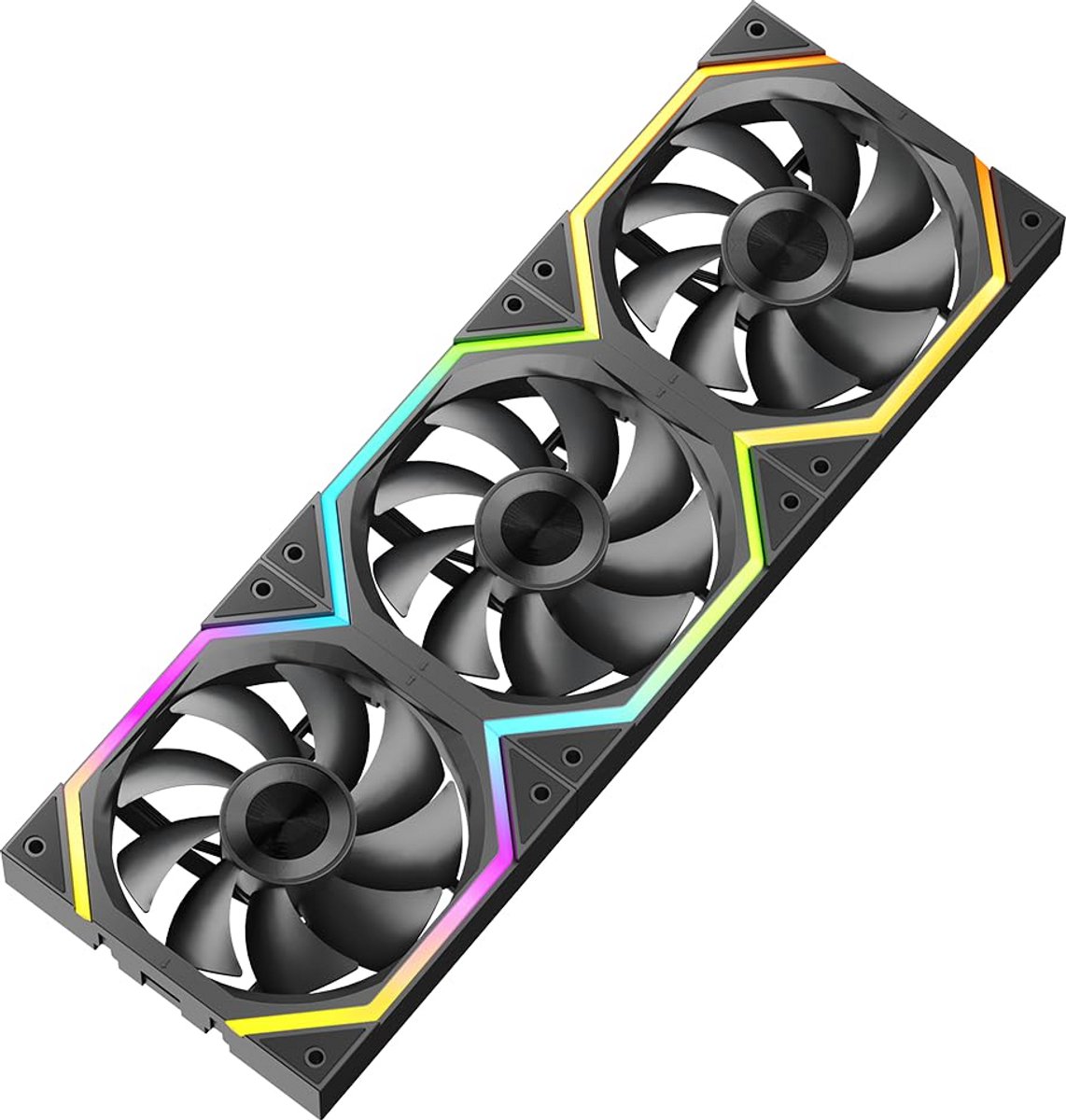 ARGB PC Case Fan 120 mm - Daisy Chain Design - One Cable Connection - RGB Fan