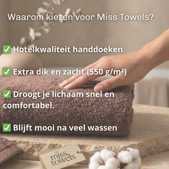 Set de débarbouillettes Miss Towels de qualité hôtelière - Marron chocolat - 5+1 pièces - Débarbouillettes - 100 % coton - 16 x 21 cm - 550 g/ m2