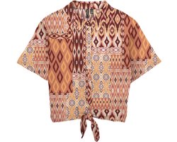 VERO MODA - VMMENNY TIE SS SHIRT WVN GA - Dames - Blouses