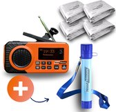 NoodNieuws Noodpakket – DAB+ Noodradio 5200mAh + Waterfilter + 4x Deken
