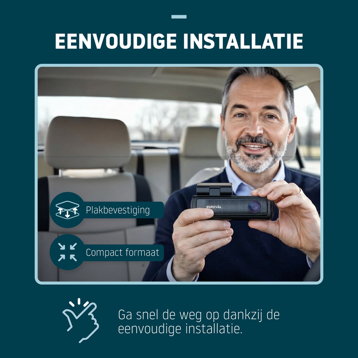Nordväl DC202-2CH Dashcam - Incl. 256GB SD Kaart - 4K Ultra HD voor en 2K QHD achter thumbnail 6