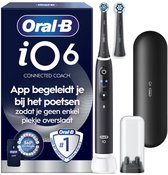 Oral-B iO 6N Black Elektrische Tandenborstel Zwart - 2 Opzetborstels - 1 Reisetui