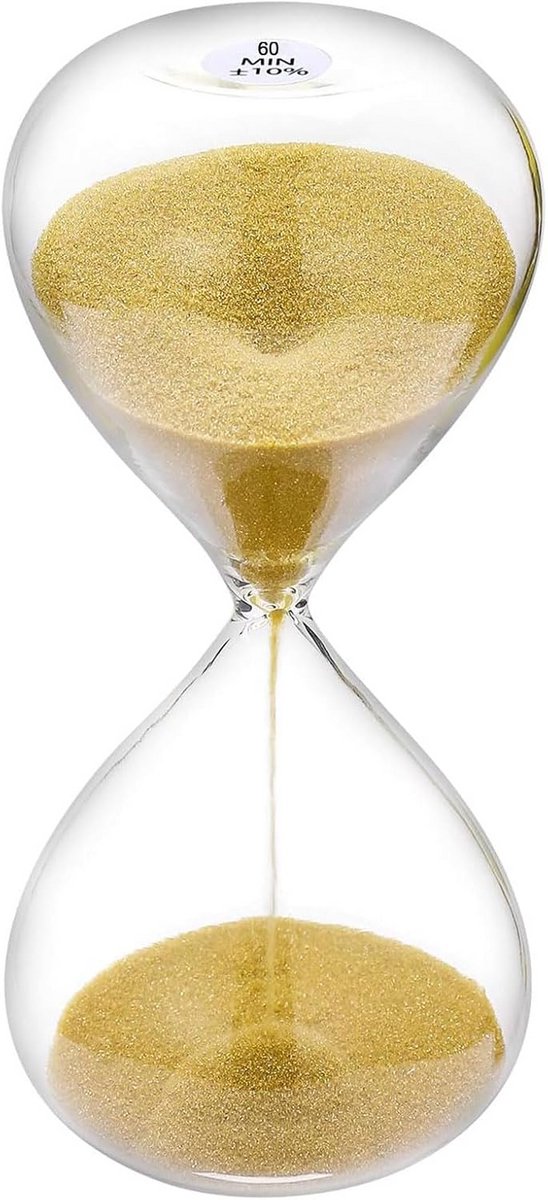 Gouden Zand Timer - 60 Minuten Uurglas voor Thuis, Kantoor en Klaslokaal