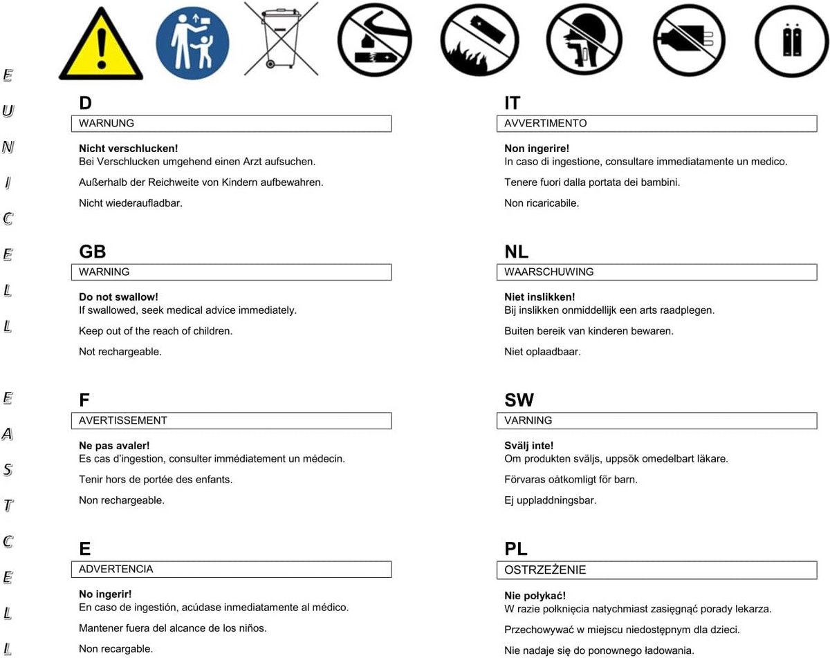 10 stuks 1,5V alkaline knoopcellen