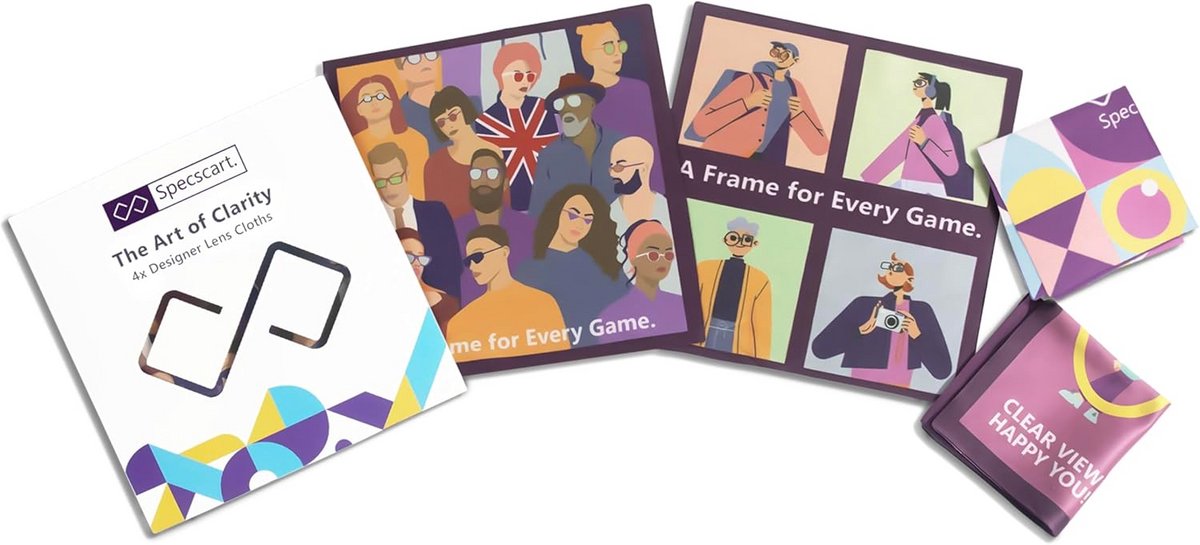 Premium microvezel reinigingsdoeken voor brillen, schermen, en cameralensen - Set van 4 stuks