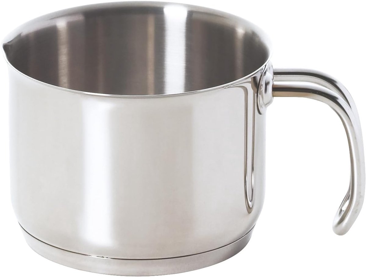 Elegante melkpan met schenktuit van roestvrij staal - 900 ml