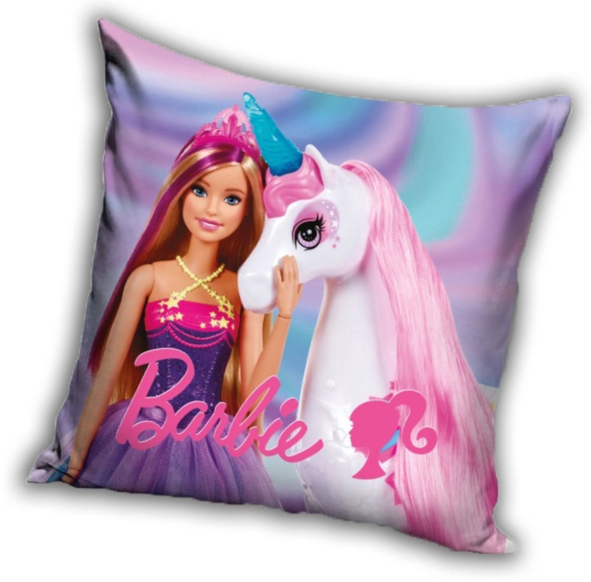 Barbie Eenhoorn kussensloop 40x40 cm Velvet Roze