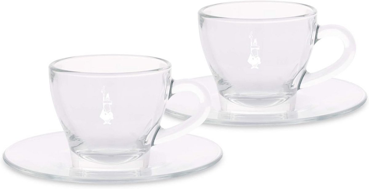 Set van 2 Institutionele Espressokopjes met Schotel - Glas