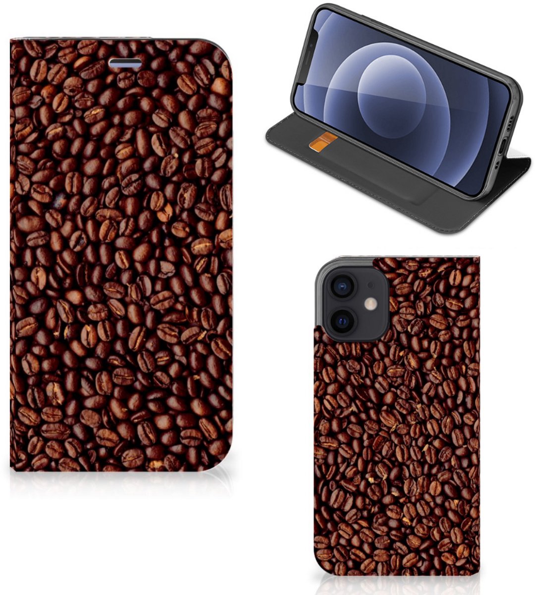 iPhone 12 Mini Flip Style Cover Koffiebonen