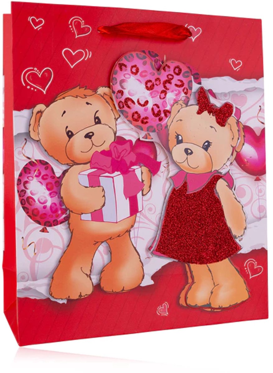 Cadeautas - Luxe Geschenktas - Cadeauzak - Geschenkzak - A5 - Teddy