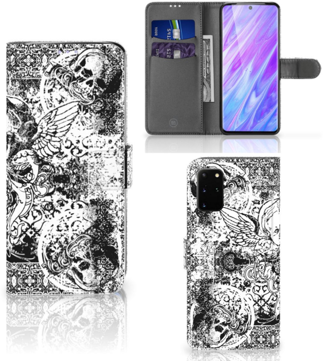Telefoonhoesje met Naam Samsung Galaxy S20 Plus Skulls Angel