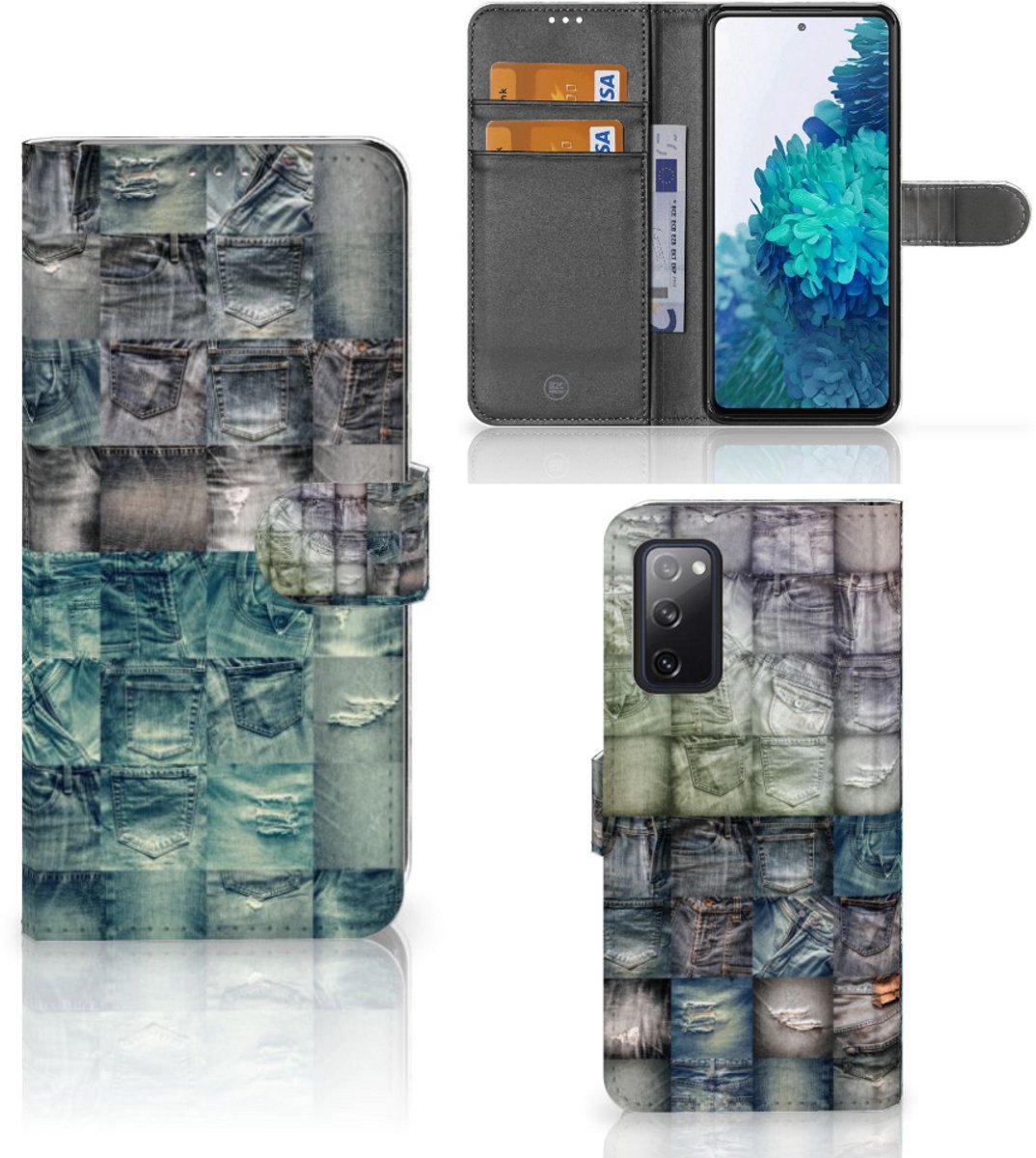 Wallet Case met Pasjes Samsung Galaxy S20 FE Spijkerbroeken