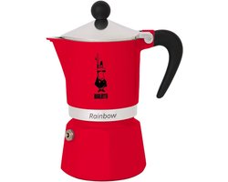 Gekleurd Aluminium Koffiezetapparaat voor 1 Kop - Modern en Ergonomisch